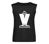 Madness - M Logo T Shirt Pop Rock Ska Suggs Sleeveless T-Shirt Black