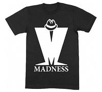 Madness ' M ' T Shirt Madness Tee Round Neck Unisex Tops Men's 100% Cotton Short-Sleeve T-Shirts XXXL Black