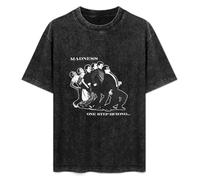Madness One Step Beyond Black T-Shirt Printed Tee Graphic Top for Men Unisex Shirt L