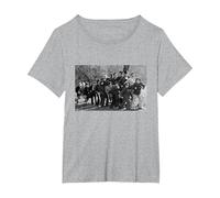 Madness Suggs & Group Baggy Trousers by Virginia Turbett T-Shirt, Women's Plus, Heather Grey, 6X