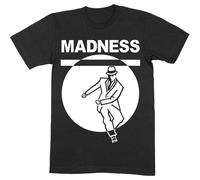 Madness T Shirt Dancing Man Band Logo Official Mens Black M