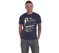 Madness T Shirt Shut Up Band Logo Official Mens Navy Blue S
