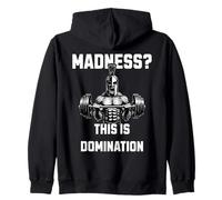 Madness This Is Domination Spartan Strength Training Design Zip Hoodie