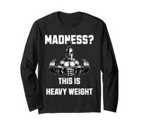 Madness This is Heavy Weight Spartan Barbell Strength Long Sleeve T-Shirt