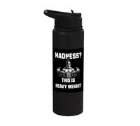Madness This is Heavy Weight Spartan Barbell Strength Stainless Steel Insulated Water Bottle