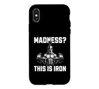 Madness This Is Iron Spartan Weightlifting Gym Motivation Case for iPhone X/XS