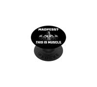 Madness This Is Muscle Spartan Gym Motivation Design PopSockets Adhesive PopGrip