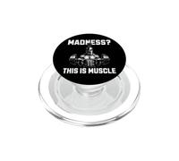 Madness This Is Muscle Spartan Gym Motivation Design PopSockets PopGrip for MagSafe