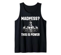Madness This is Power Spartan Weightlifting Motivation Tank Top
