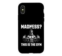 Madness This Is The Gym Warrior Barbell Strength Motivation Case for iPhone X/XS