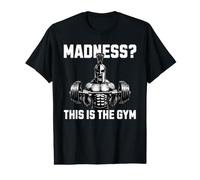 Madness This is The Gym Warrior Barbell Strength Motivation Value Graphic T-Shirt