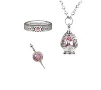 Madokas Soul Gem Necklace, Ring, GriefSeeds 3pcs Magica Cosplay Accessories | Anime Magicas Figure Cosplay Accessories