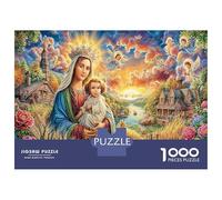 Madonna And Child 1000 Piece Thick Cardboard Mother & Child Jigsaw Puzzle Box Set Puzzle for Adults Ultra Difficult Puzzle Puzzle 52x38cm/1000pcs