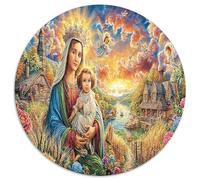 Madonna And Child Puzzles Fun Details Home Decoration 1000 Piece Little Angel Jigsaws Puzzles Educational Games for Adults & Kids Age 12 Years Up 1000pcs (67.5x67.5cm)