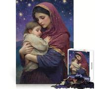 Madonna And Child Under Stars Jigsaw Puzzles for Adults 1000 Piece Brain Agility Restful Game Happy Challenge Night Game (38x26cm)