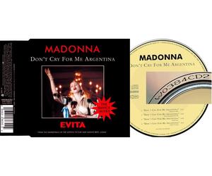 MADONNA CD Don't Cry For Me Argentina DANCE REMIXES Made UK W0384CD2 Matrix UNPL