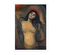 Madonna Edvard Munch Art Print, Post-Impressionism Exhibition Poster, Expressionism Home Decor Wall Art Famous Painting, A5 (Print Only) - 21x14.8cm