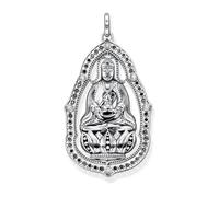 Madonna Pendant Black White Silver - unisex - THOMAS SABO - Jewellery - Gray - ONE SIZE - Accessories ONE SIZE