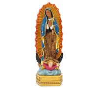 Madonna Statue, Christian Guadalupe Figurine Hand Painted Good Luck Virgin Mary Statues Our Lady Of Guadalupe Figurine for Tabletop Decoration(6.5 X 5.5 X 20cm)