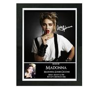 Madonna V2 Signed Autograph Photo Print Poster Mounted Wall Art (10x12) Musician Artwork for Home & Office Decor Gift