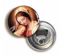 Madonna Virgin Mary Bottle Opener Fridge Magnet (Circular 2.3inch / 59mm Diameter)