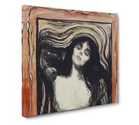Madonna Vol.1 by Edvard Munch Canvas Print | Gallery Wrapped 30mm Frame Wall Art | 20x20 inches | Ready to Hang | Modern Religious Picture | Living Room Bedroom Lounge Office