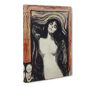 Madonna Vol.1 By Edvard Munch Canvas Print | Gallery Wrapped 30mm Frame Wall Art | 30x20 inches | Ready to Hang | Classic Religious Picture | Living Room Bedroom Lounge Office