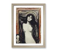 Madonna Vol.1 By Edvard Munch Classic Painting Framed Print | A3 Oak Framed Wall Art | Ready to Hang | Classic Historical Picture | Living Room Bedroom Lounge Office