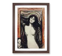 Madonna Vol.1 by Edvard Munch Framed Print | A2 Walnut Framed Wall Art | Ready to Hang | Modern Nature Picture | Living Room Bedroom Lounge Office