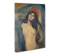 Madonna Vol.2 By Edvard Munch Canvas Print | Gallery Wrapped 30mm Frame Wall Art | 20x14 inches | Ready to Hang | Classic Religious Picture | Living Room Bedroom Lounge Office