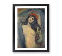 Madonna Vol.2 By Edvard Munch Classic Painting Framed Print | A3 Black Framed Wall Art | Ready to Hang | Classic Historical Picture | Living Room Bedroom Lounge Office