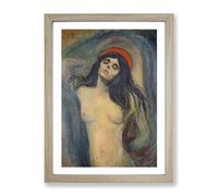 Madonna Vol.2 By Edvard Munch Classic Painting Framed Print | A3 Oak Framed Wall Art | Ready to Hang | Classic Historical Picture | Living Room Bedroom Lounge Office