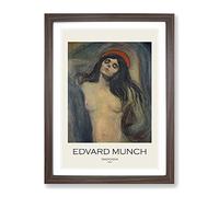 Madonna Vol.2 By Edvard Munch Exhibition Museum Painting Framed Print | A3 Walnut Framed Wall Art | Ready to Hang | Modern Historical Picture | Living Room Bedroom Lounge Office
