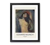 Madonna Vol.2 By Edvard Munch Exhibition Museum Painting Framed Print | A4 Black Framed Wall Art | Ready to Hang | Modern Historical Picture | Living Room Bedroom Lounge Office