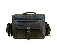 Madosh -Genuine Brown Leather DSLR Camera Bag | Camera Shoulder Messenger Bag Case| Photographer’s DSLR Crossbody Handbag | Camera Carry Top Handle Shoulder Bag | Camera Case Bag