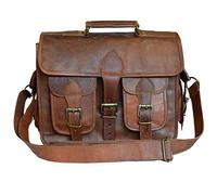 Madosh Genuine Brown Leather Medium Vintage Camera Lens Case DSLR Crossbody Bag, Brown, M, Unique,Vintage,Crossbody