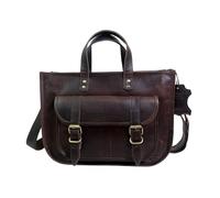 Madosh Genuine Leather Laptop Bag for Women - 15 Inch Tote & Briefcase with Shoulder Strap, Work Office Handbag, Messenger Laptop Bag- Brown