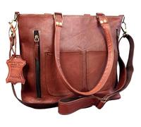 Madosh, Tote Bag For Women Genuine Leather Shoulder Handbag Large Capacity Messenger Multi-Purpose Purse