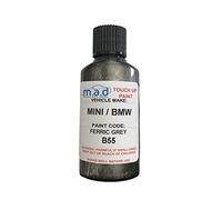 MADPAINTS Alloy Wheel Touch-Up Repair Kit Compatible with BMW FERRIC GREY 2 B55-30ml Gloss Finish Paint w/Brush for Curbing Scratches & Scuffs - Chip-Resistant, Helios Formula