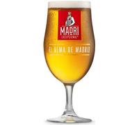Madri Exceptional Beer Glass | Half Pint to Brim 10oz | Nucleated Chalice | Official Molson Coors Merchandise | Perfect for Home Bar or Mancave | 1 Glass