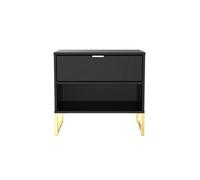 Madrid 1 Drawer 1 Open Bedside (Ready Assembled) Ready Assembled 2 U Black One Size