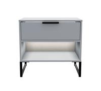 Madrid 1 Drawer 1 Open Bedside (Ready Assembled) Ready Assembled 2 U Dark Grey One Size