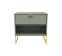 Madrid 1 Drawer 1 Open Bedside In Reed Green (Ready Assembled)