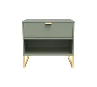 Madrid 1 Drawer 1 Open Bedside (Ready Assembled) Ready Assembled 2 U Pale Green One Size