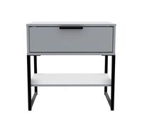 Madrid 1 Drawer Lamp Table In Dusk Grey (Ready Assembled)
