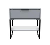 Madrid 1 Drawer Lamp Table (Ready Assembled) Ready Assembled 2 U Dark Grey One Size