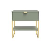 Madrid 1 Drawer Lamp Table (Ready Assembled) Ready Assembled 2 U Pale Green One Size