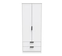 Ready Assembled 2 U Madrid 2 Door 2 Drawer Wardrobe (Ready Assembled) in White Ready Assembled 2 U White