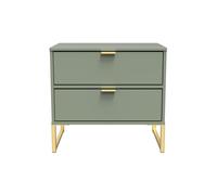 Madrid 2 Drawer Bedside Cab(Ready Assembled) Ready Assembled 2 U Pale Green One Size