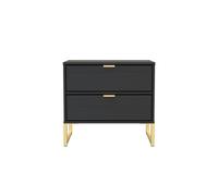 Madrid 2 Drawer Bedside Cab(Ready Assembled) Ready Assembled 2 U Black One Size